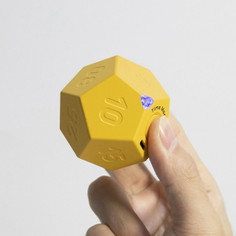 Rotating Timer for Desktop, 11 Preset Rechargeable Dodecagon Timer, Sound Vibration, Mute, Spin Timer, Kitchen,Yellow product